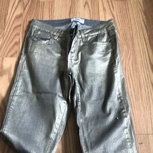 Metallic PAIGE jeans sz 28 with stretch